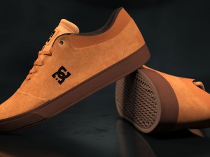 realisitc dc shoes crisis - brown 3D-Modell