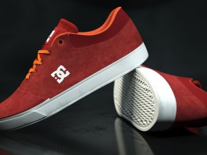 realisitc dc shoes crisis - orange-red 3D 모델