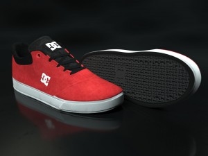 realisitc dc shoes crisis - red 3D Model
