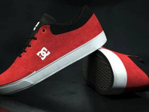 realisitc dc shoes crisis - red 3D Model