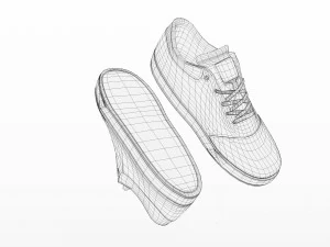 realisitc dc shoes crisis - red 3D Model