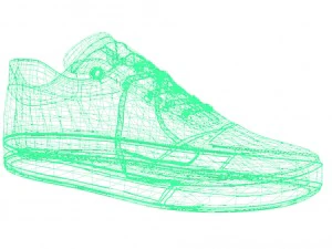 realisitc dc shoes crisis - red 3D Model