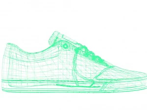 realisitc dc shoes crisis - red 3D Model