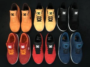 crise r&eacute;aliste de DC Shoes - collection de 6 couleurs Modèle 3D