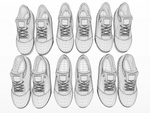 realisitc dc shoes crisis - collection of 6 colors 3D Модель