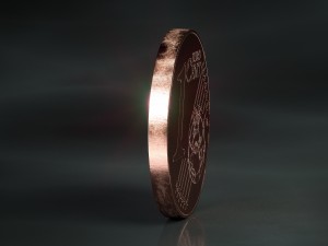realistic 1 cent - euro - low poly 3D Model