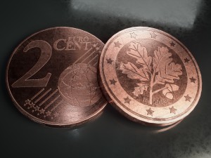realistic 2 cent - euro - low poly 3D Модель