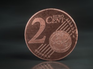 realistic 2 cent - euro - low poly 3D Модель