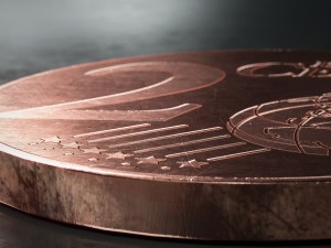 realistic 2 cent - euro - low poly 3D Модель