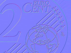 realistic 2 cent - euro - low poly 3D Model