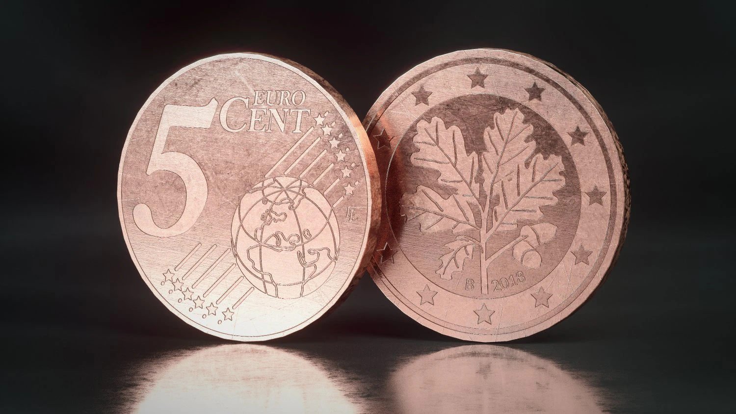 realistic 5 cent - euro - low poly 3D Model .c4d .max .obj .3ds .fbx .stl .blend