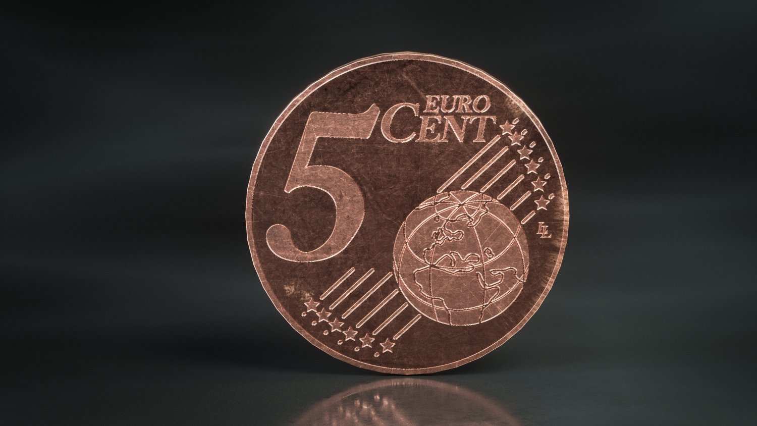 realistic 50 cent - euro - low poly 3D-Modell in Andere 3DExport