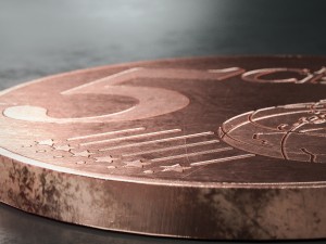 realistic 5 cent - euro - low poly 3D-Modell