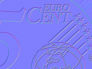 realistic 5 cent - euro - low poly 3D-Modell