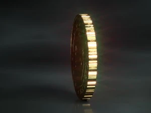 realistic 10 cent - euro - low poly 3D Model
