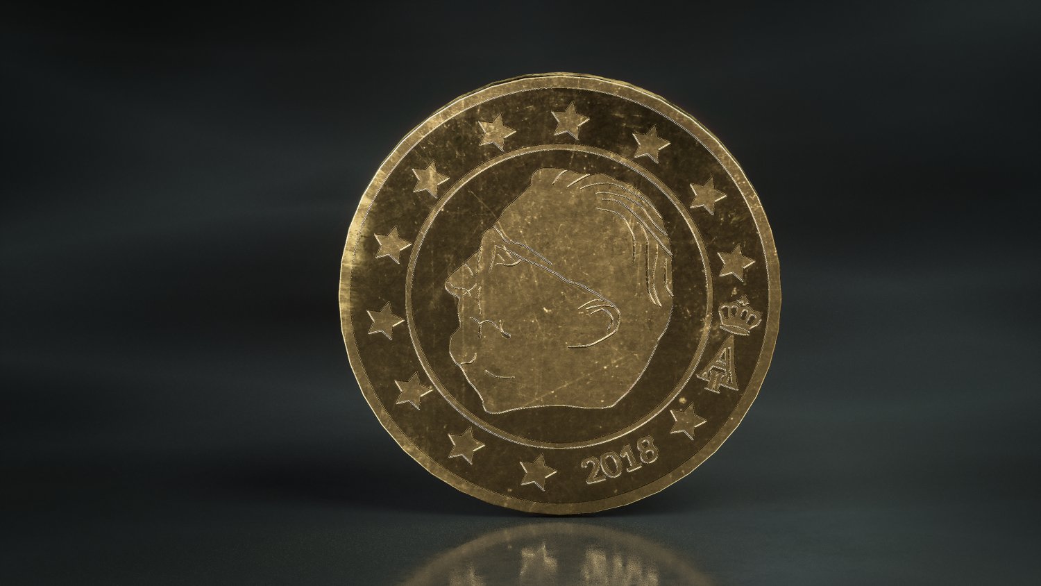 realistic 10 cent - euro - low poly 3D-Modell in Andere 3DExport