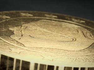 realistic 10 cent - euro - low poly 3D Model