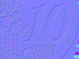 realistic 10 cent - euro - low poly 3D Model