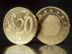 10 centavos realistas - euro - baixo poli Modelo 3D