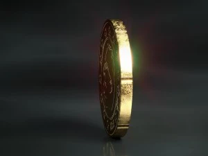 realistic 10 cent - euro - low poly 3D Model