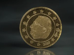 realistic 10 cent - euro - low poly 3D Model