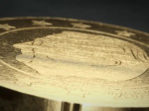 realistic 10 cent - euro - low poly 3D Model