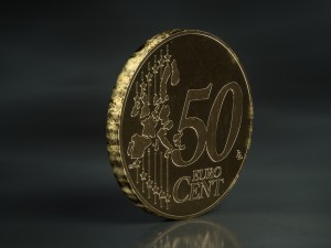 realistic 50 cent - euro - low poly Model 3D