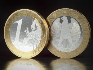 realista 1 euro - baixo poli Modelo 3D