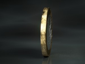 realistic 1 euro - low poly 3Dモデル