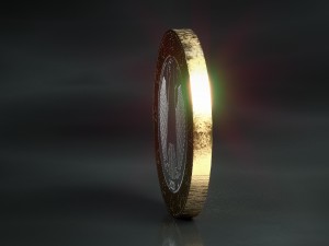 realistic 1 euro - low poly 3Dモデル