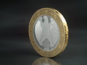 realistic 1 euro - low poly 3Dモデル