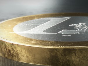 realistic 1 euro - low poly 3Dモデル