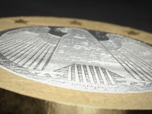 realistic 1 euro - low poly 3Dモデル