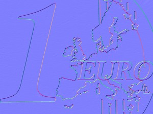 realistic 1 euro - low poly 3Dモデル