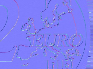 realistic 2 euro - low poly 3D Model