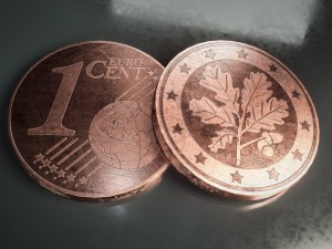 realistic euro coins - low poly s 3D मॉडल