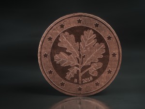 realistic euro coins - low poly s 3D मॉडल