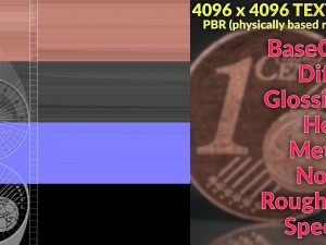 realistic euro coins - low poly s 3D मॉडल