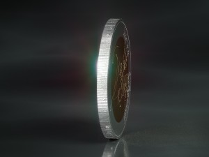 realistic euro coins - low poly s 3D मॉडल