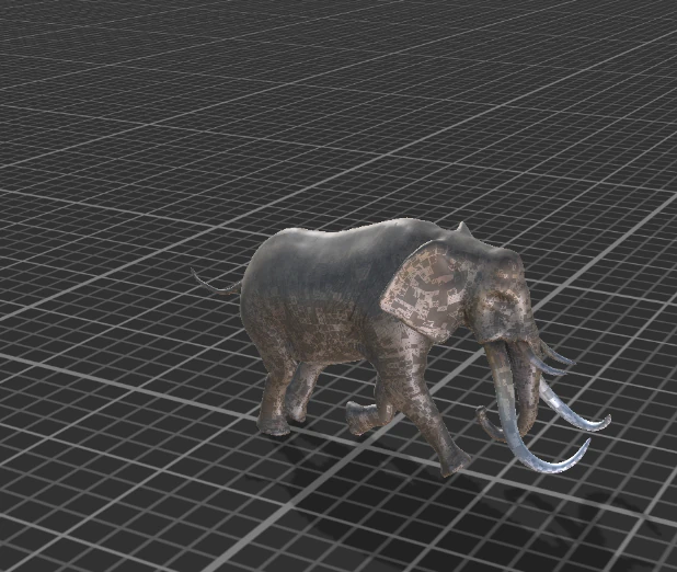 elephant animated rigged 3D Model .c4d .max .obj .3ds .fbx .stl .blend 