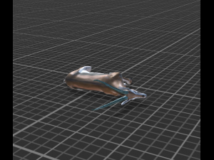 gazelle animated rigged Modelo 3D