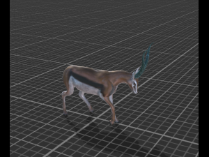 gazelle animated rigged Modelo 3D