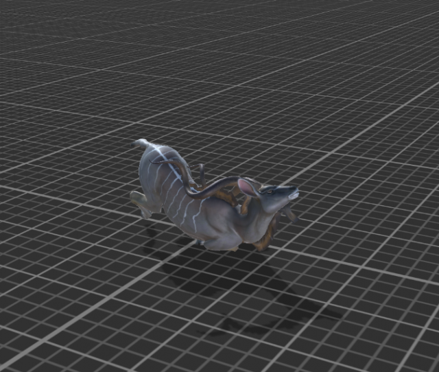 kudu animated rigged 3D 模型 .c4d .max .obj .3ds .fbx .stl .blend 