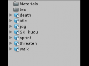kudu animated rigged 3D 模型