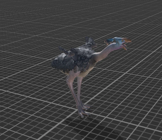 ostrich 3D Model .c4d .max .obj .3ds .fbx .stl .blend 