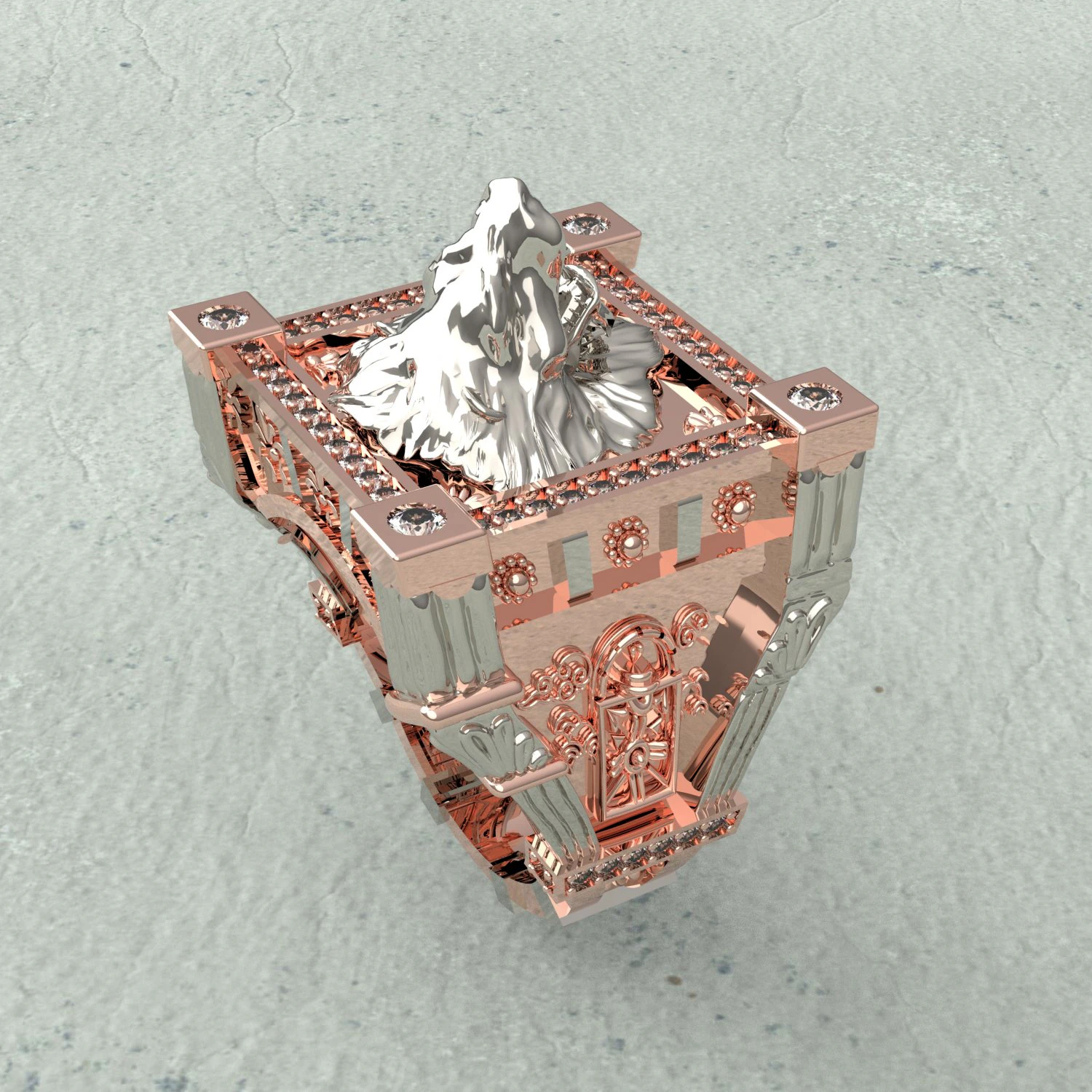 City Men Ring 3D Export 3D Model .c4d .max .obj .3ds .fbx .stl .blend 