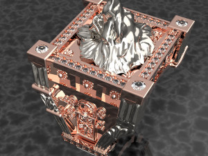 City Men Ring 3D Export 3D Model