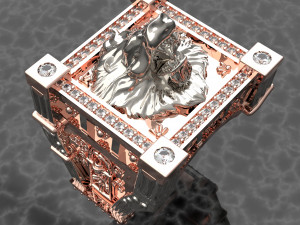 City Men Ring 3D Export 3D Model
