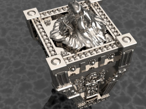 City Men Ring 3D Export 3D Model