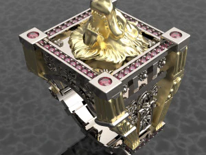 City Men Ring 3D Export 3D Model